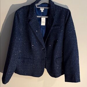NWT J Crew Sparkling Navy Blazer